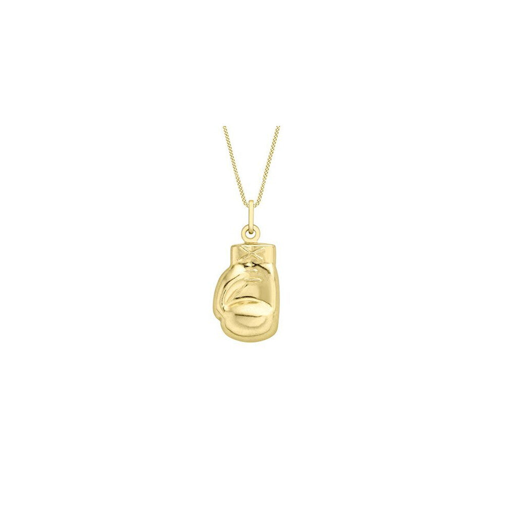 Carissima Gold 9ct Yellow Gold Boxing Glove Pendant on Curb Chain Necklace of 45.5cm-18"