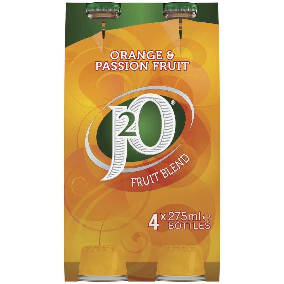 J2O Orange and Passion Fruit Juice, 4 x 275 ml