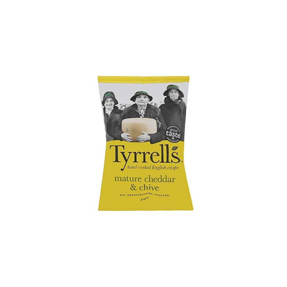 Tyrells Cheddar and Chive Chips 40 g