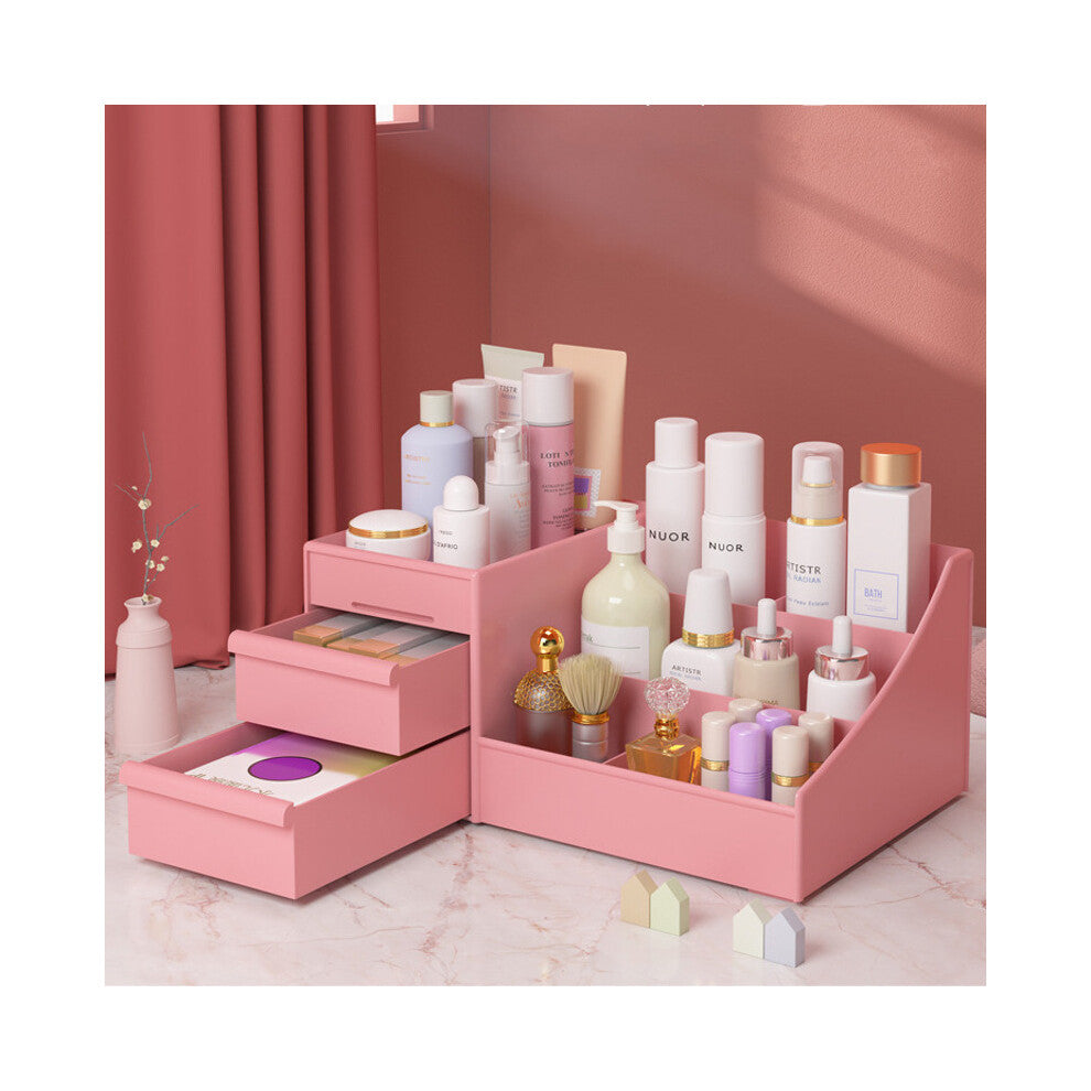 Makeup Organizer Cosmetic Large Capacity Cosmetic Storage Box  Desktop Jewelry Organizer Nail P