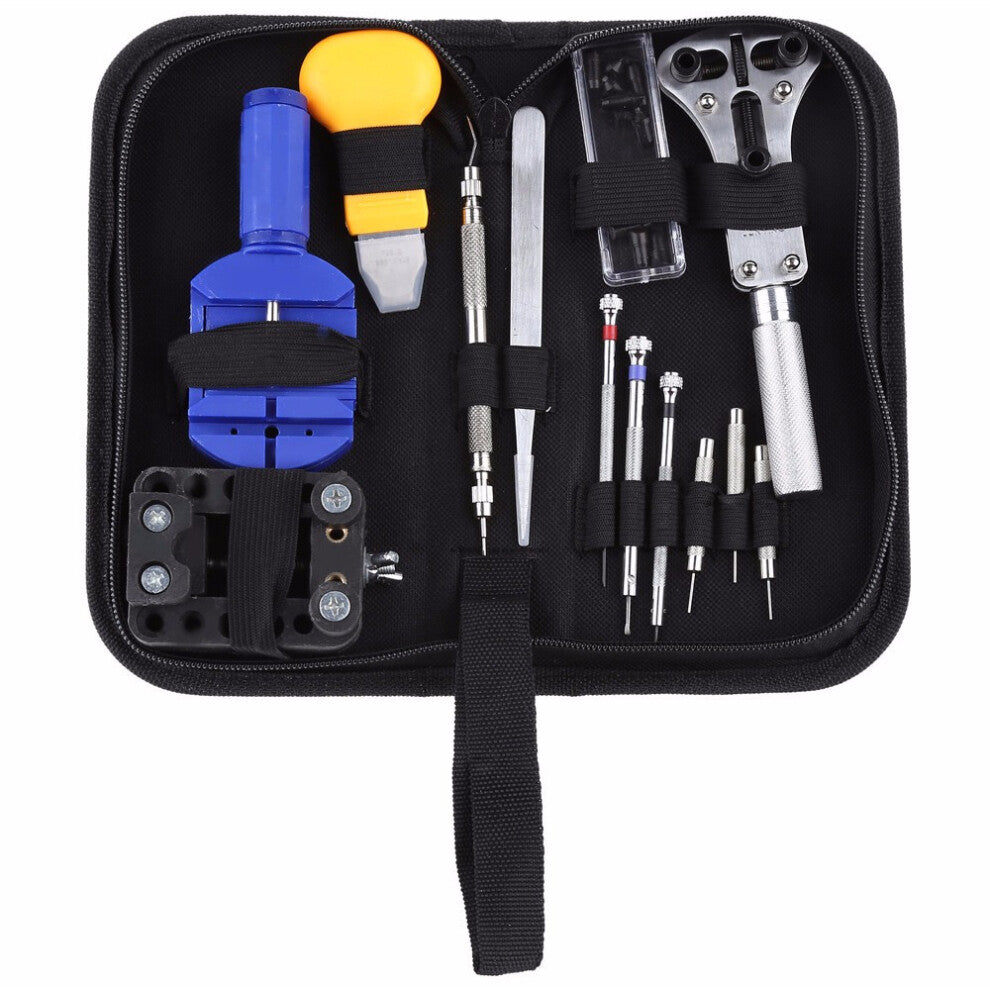 New 13pcs Watch Repairtoolkits Watch Case Opener Link Spring Bar Remover Screwdriver Tweezer