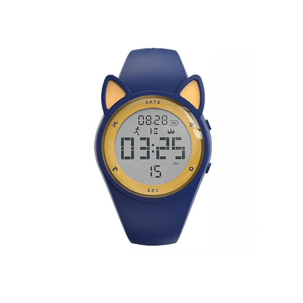 (Blue) Children Digital Watch Kids Waterproof Sports Watches Fitness Tracker With Pedometer