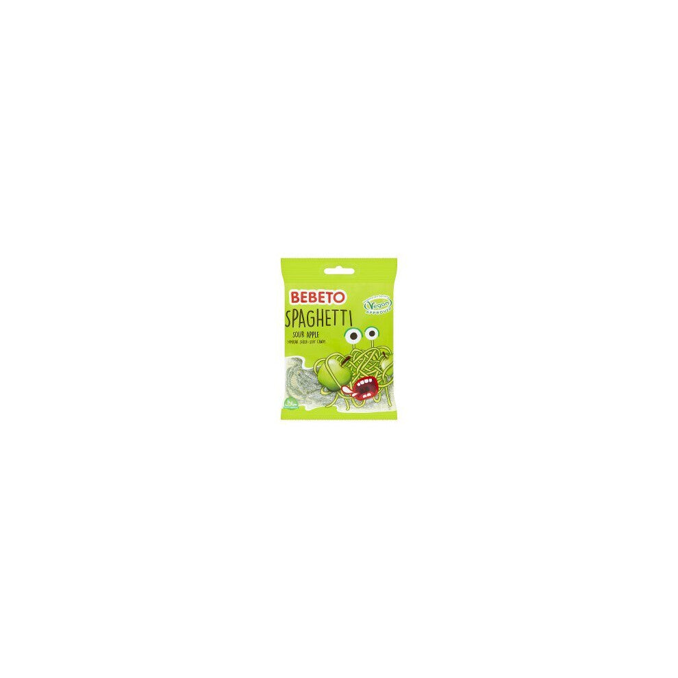 Bebeto Spaghetti Sour Apple Soft Candy 70g (Pack of 20)
