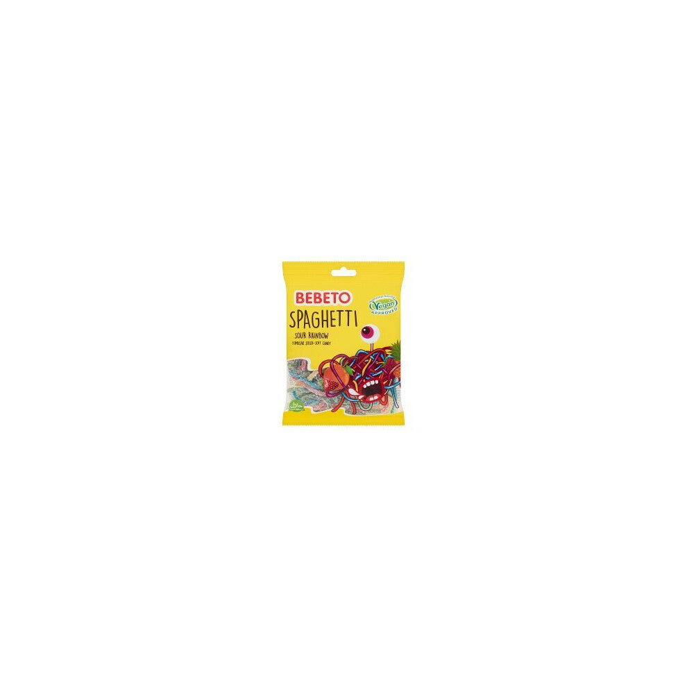 Bebeto Spaghetti Sour Rainbow Soft Candy 70g (Pack of 20)