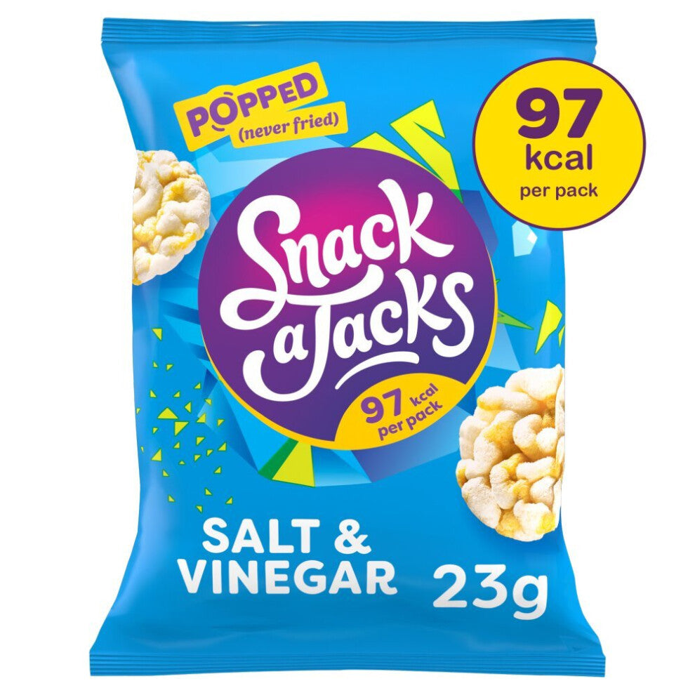 Snack a Jacks Salt & Vinegar Rice Cakes 23g (Pack of 24)