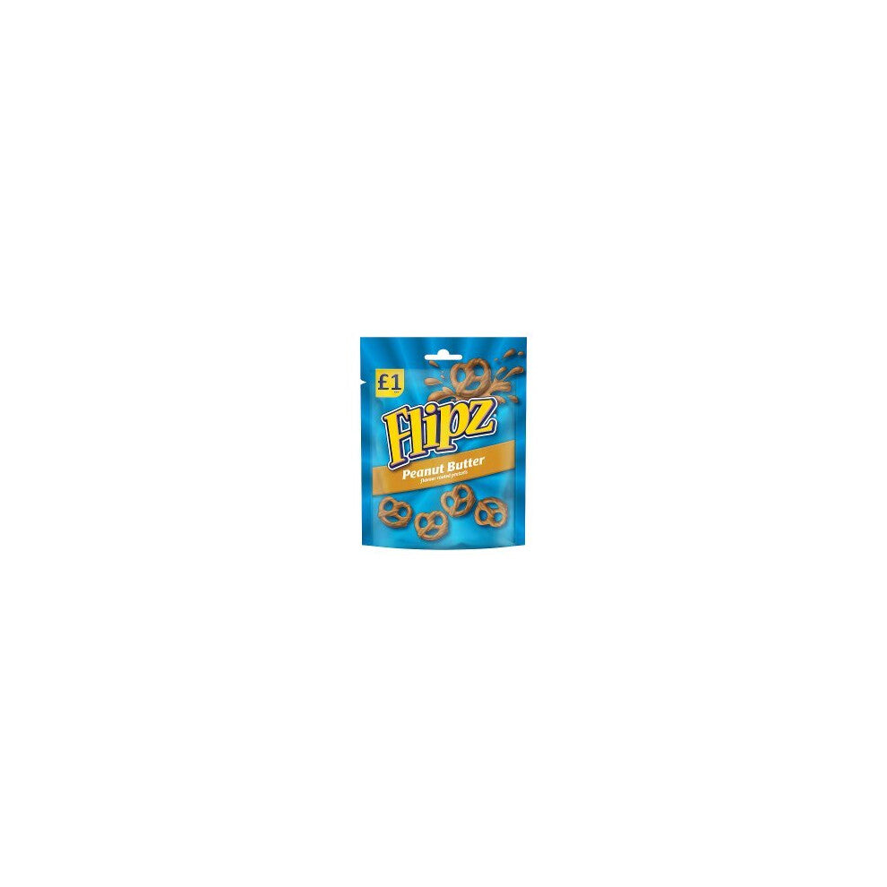 Flipz Pretzels Peanut Butter Flavour Snacks  80g (Pack of 6)