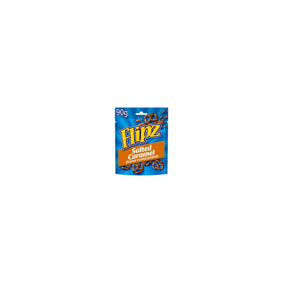 Flipz Pretzels Salted Caramel Flavour Snacks 90g (Pack of 6)