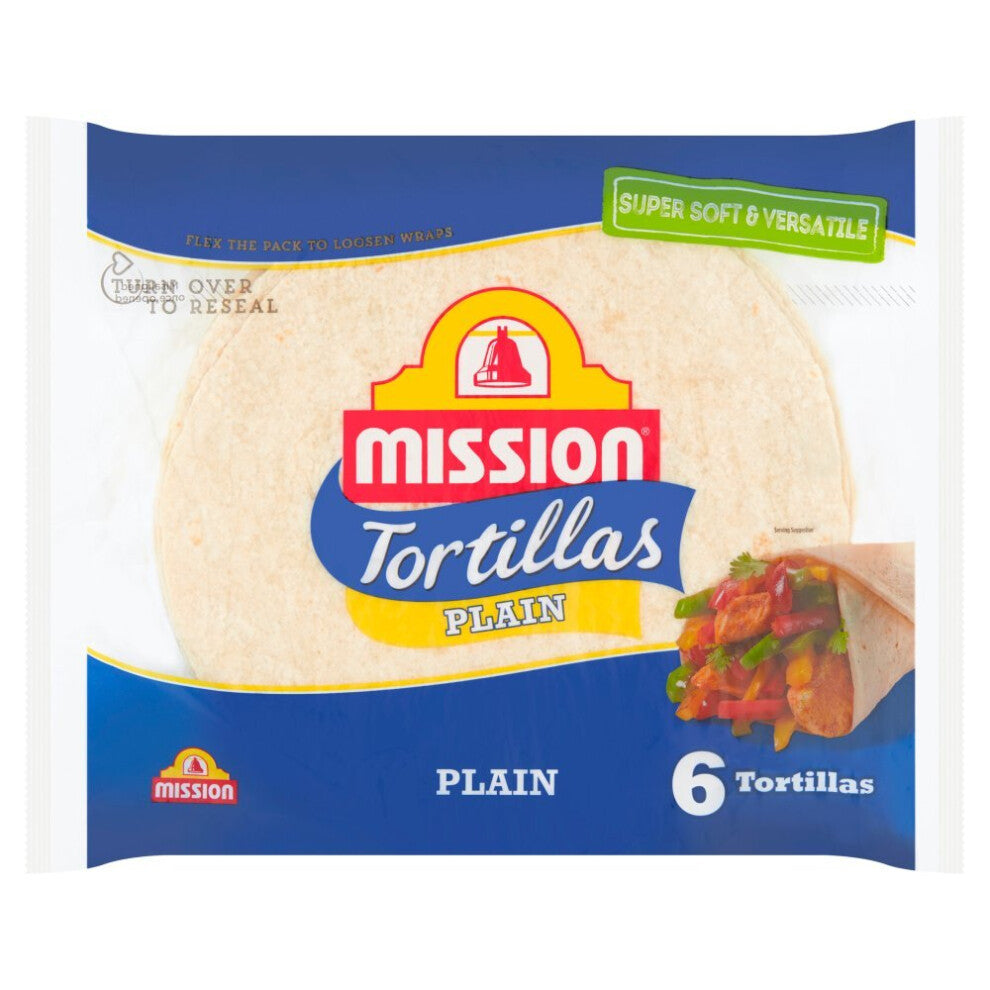 Mission 6 Plain Tortilla Wraps 368g (Pack of 1)