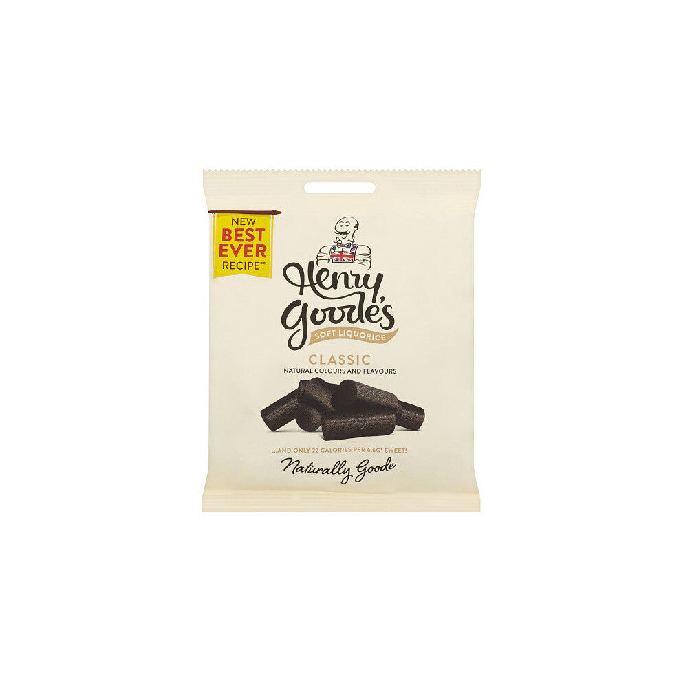 Henry Goode's Superbly Soft Black Liquorice 140g (Pack of 12)