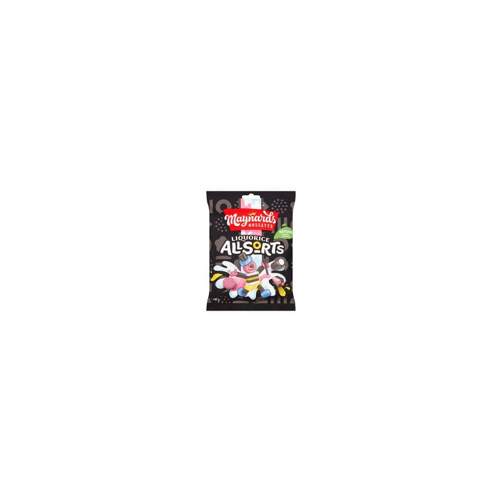 Maynards Bassetts Liquorice Allsorts Sweets Bag 190g (Pack of 12)