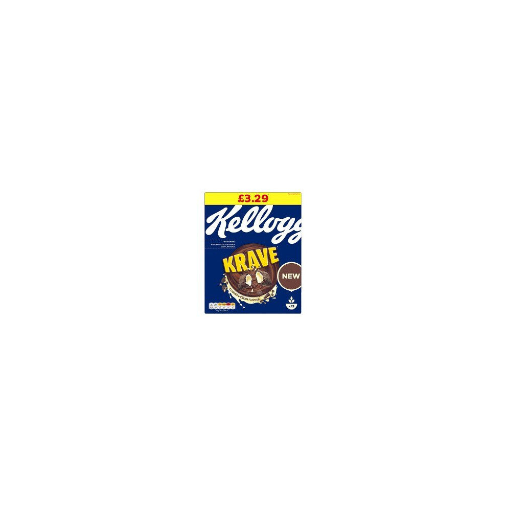 Kellogg's Krave Cookies & Cream Cereal, 410g (Pack of 5)