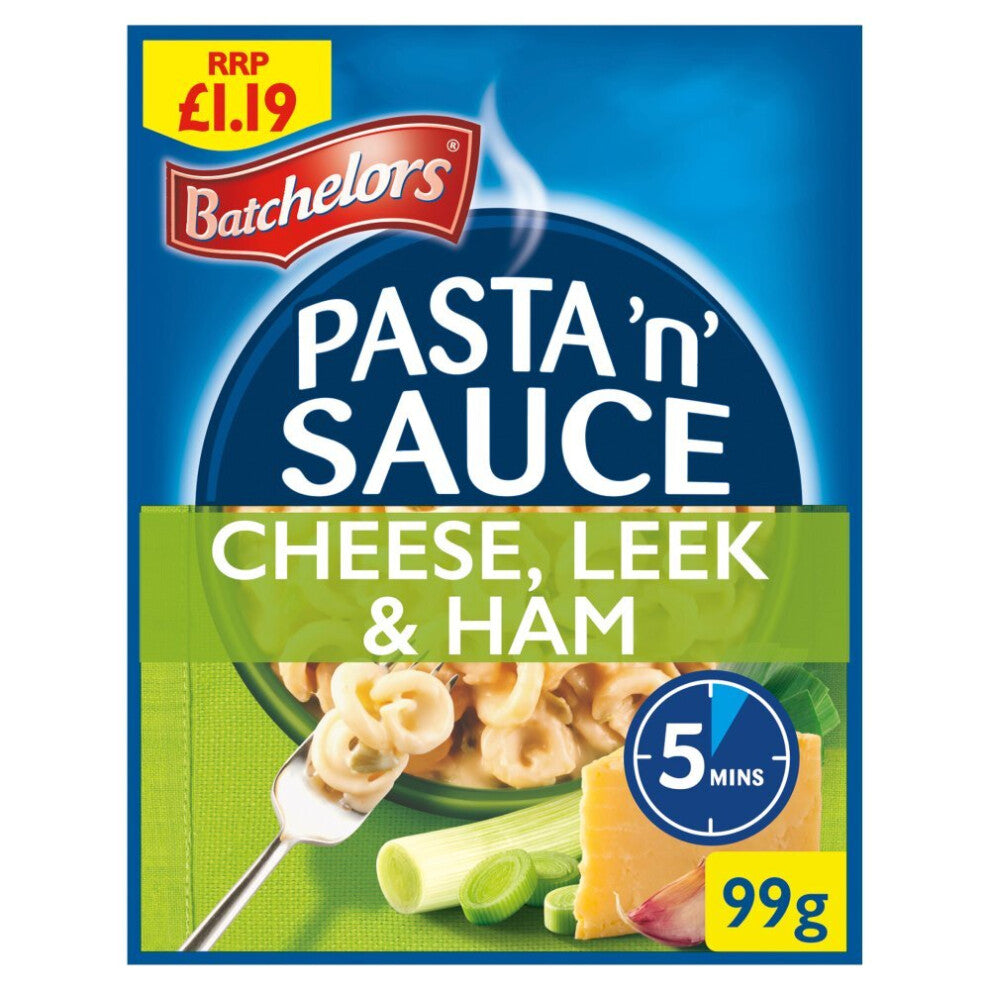 Batchelors Pasta 'n' Sauce Cheese, Leek & Ham Flavour 99g (Pack of 7)