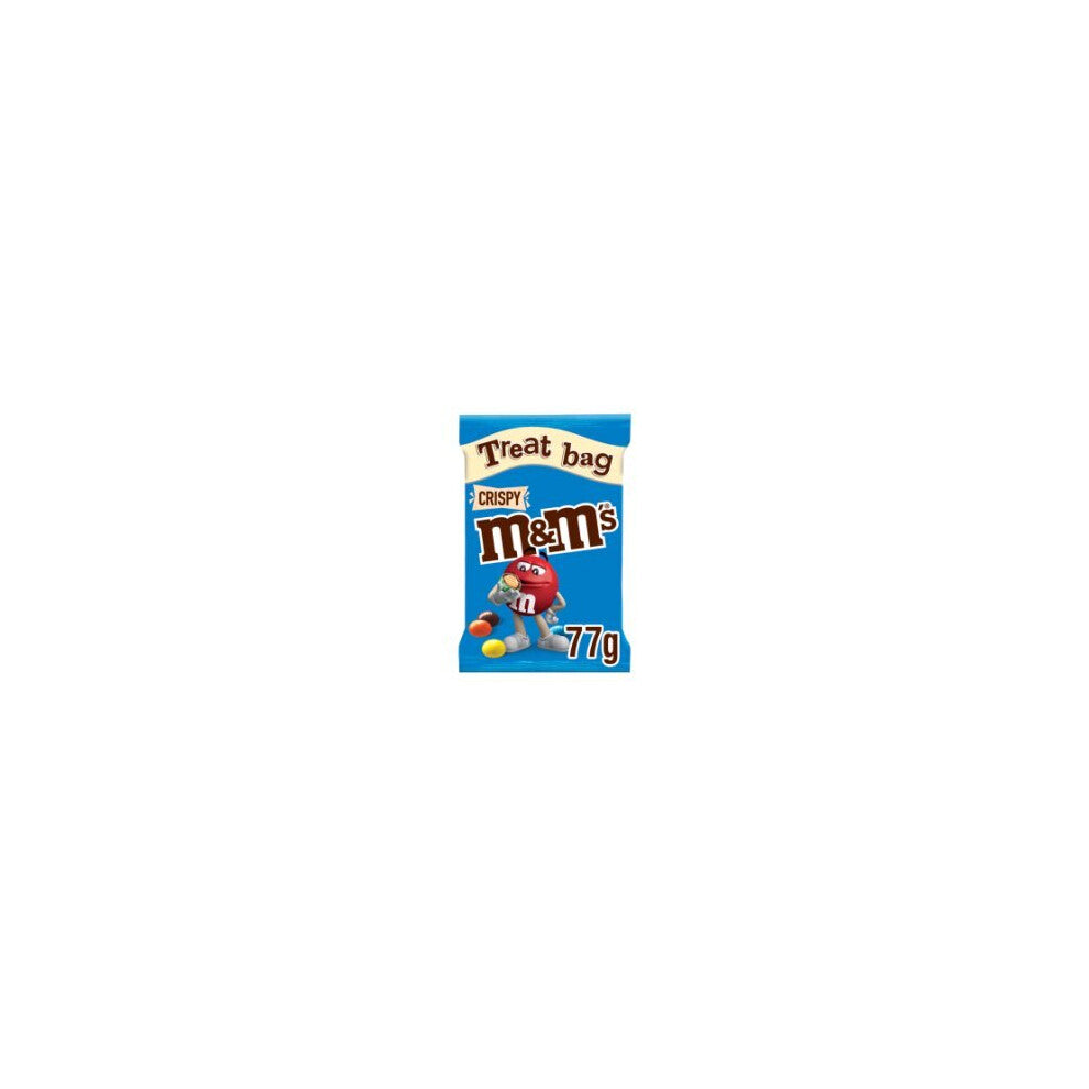 M&M's Crispy Chocolate Treat Bag 77g (Pack of 16)