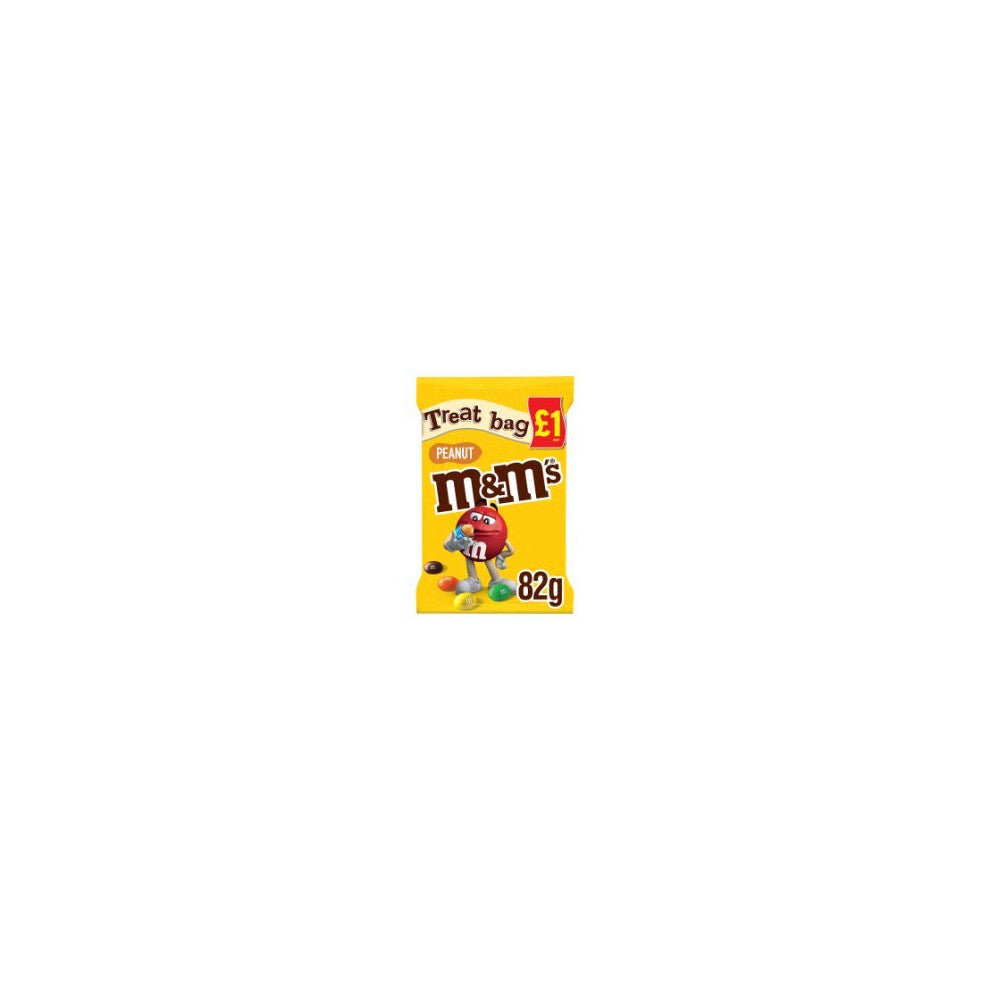 M&M's Peanut Chocolate Treat Bag 82g (Pack of 16)