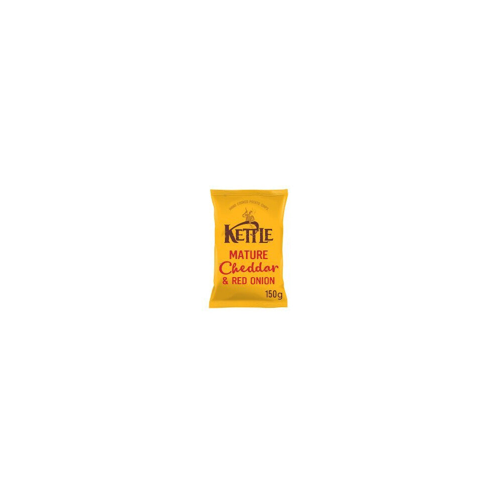KETTLE Chips Mature Cheddar & Red Onion 150g (Pack of 12)