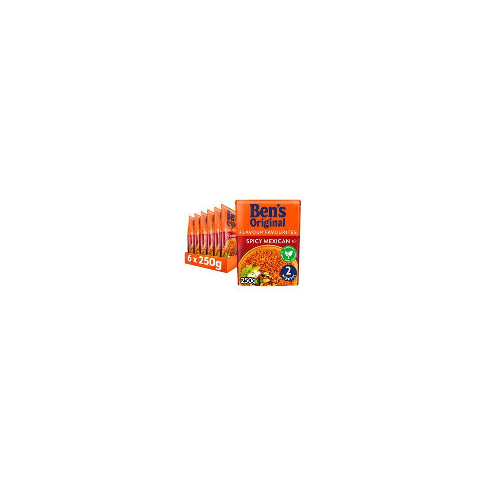Bens Original Spicy Mexican Microwave Rice 250g (Pack of 6)