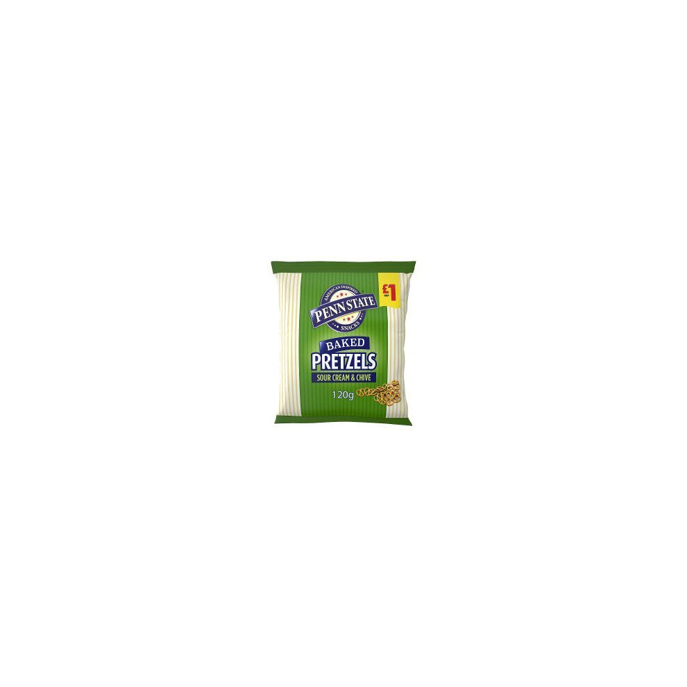 Penn State Sour Cream & Chive Pretzels 120g (Pack of 14)