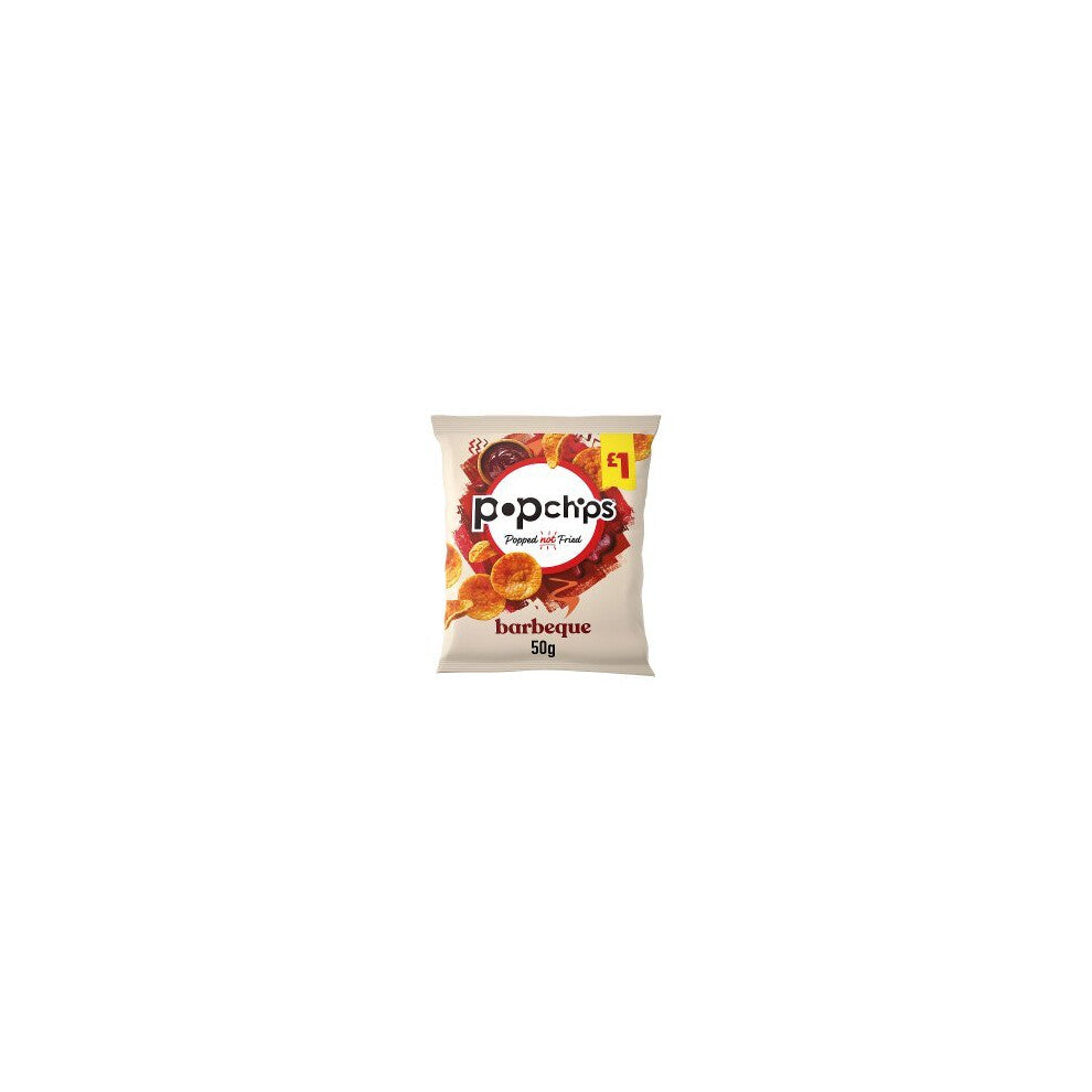 Popchips Barbeque Flavour Potato Snacks 50g (Pack of 16)