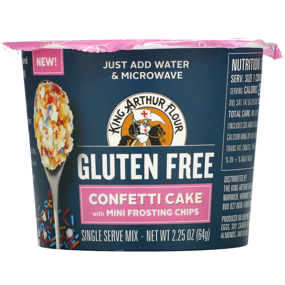 King Arthur Flour, Confetti Cake with Mini Frosting Chips, Gluten Free, 2.25 oz (64 g)