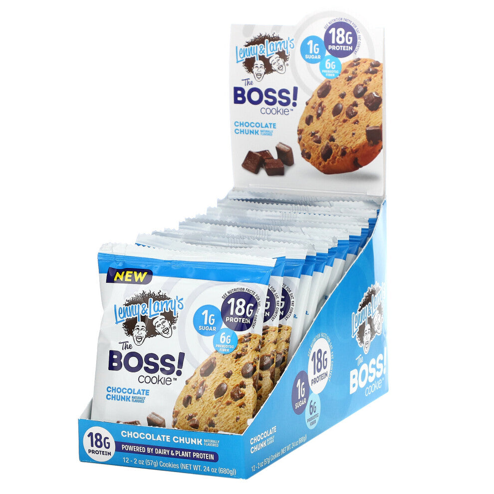 Lenny & Larry's, The BOSS Cookie, Chocolate Chunk, 12 Cookies, 2 oz (57 g) Each