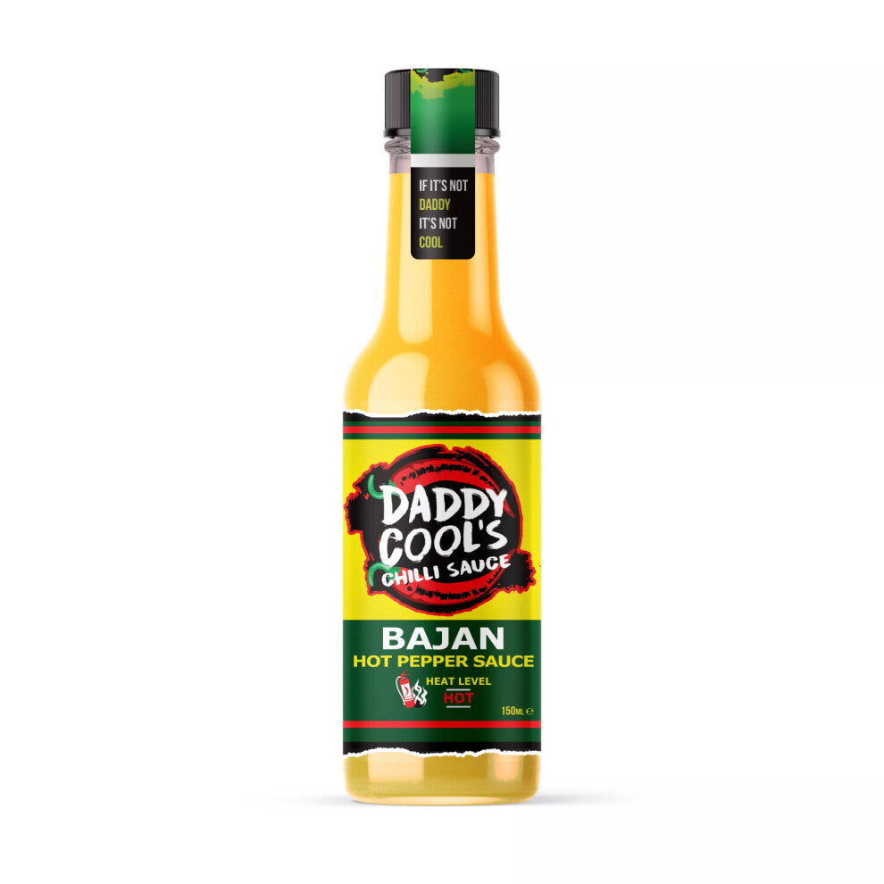 Daddy Cool's Bajan Hot Caribbean Style Sauce Spicy Pepper Condiment
