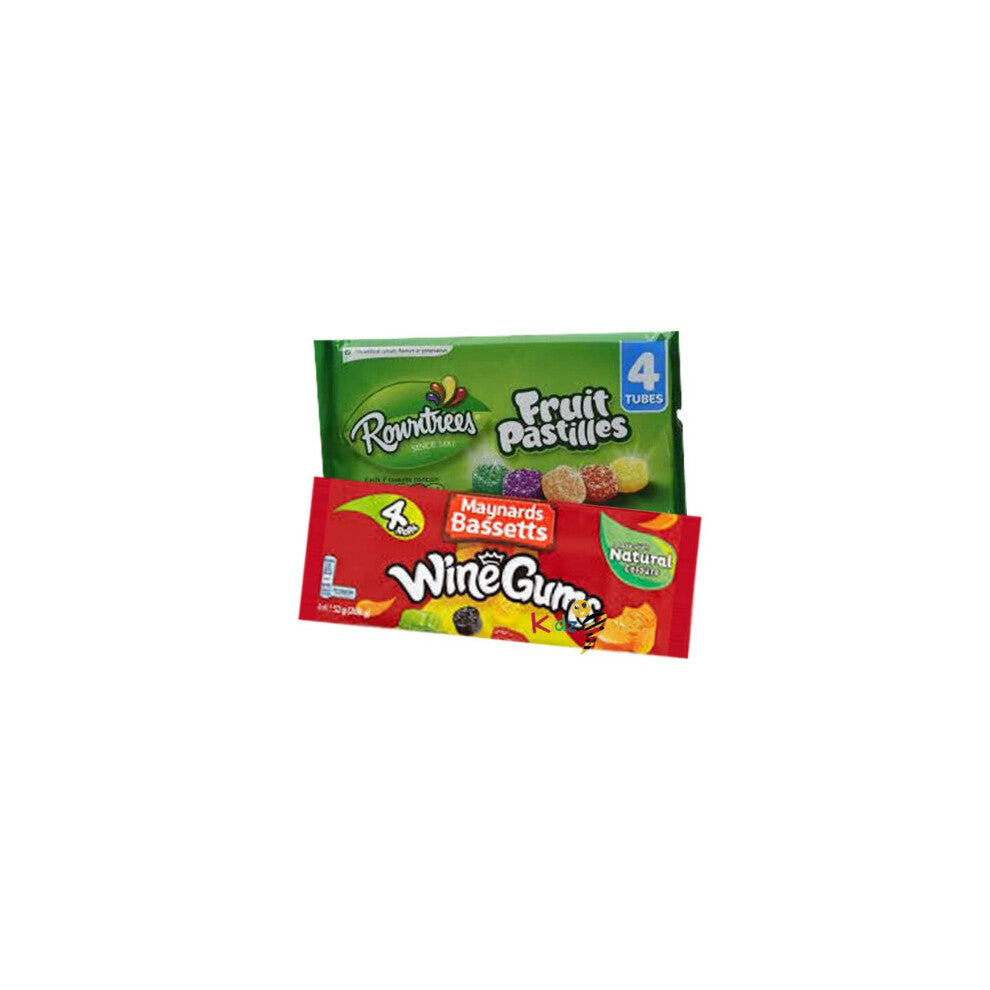 Mixed Sweets 4 Tubes x 2 (Fruit Pastilles & Wine Gums)