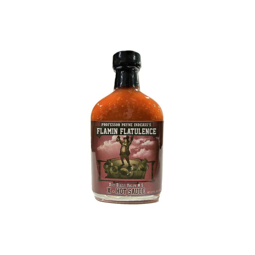 Professor Payne Indeass's Flamin Flatulence Condiment Extra Hot Chilli Sauce