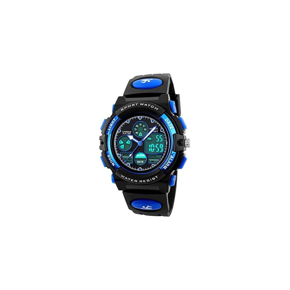 Urdesw Kids Digital Waterproof Watches for 6-15 Year Old Boys Electronic Toys Games for 6-15 Year Old Teen Boys Birthday Presents Gift for 6-15 Year