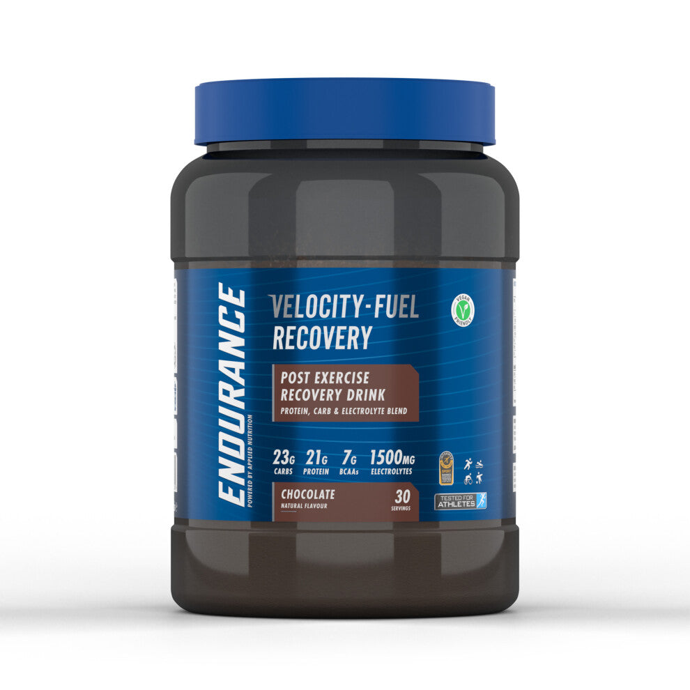 (Chocolate) Endurance Velocity Fuel Recovery - Post Exercise Protein Energy Drink Powder by Applied Nutrition - 1.5kg - 30 Servings