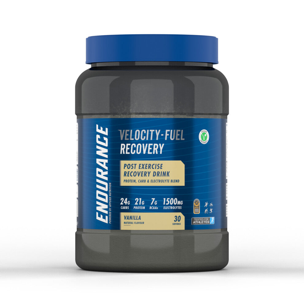 (Vanilla) Endurance Velocity Fuel Recovery - Post Exercise Protein Energy Drink Powder by Applied Nutrition - 1.5kg - 30 Servings