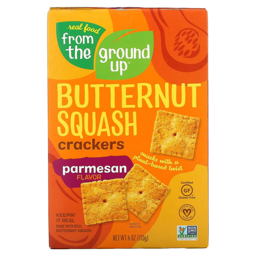 From The Ground Up, Butternut Squash Crackers, Parmesan, 4 oz (113 g)
