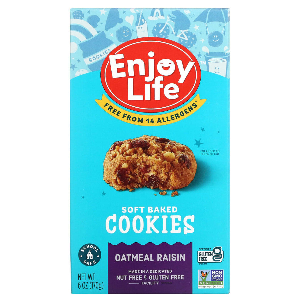 Enjoy Life Foods, Soft Baked Cookies, Oatmeal Raisin, 6 oz (170 g)