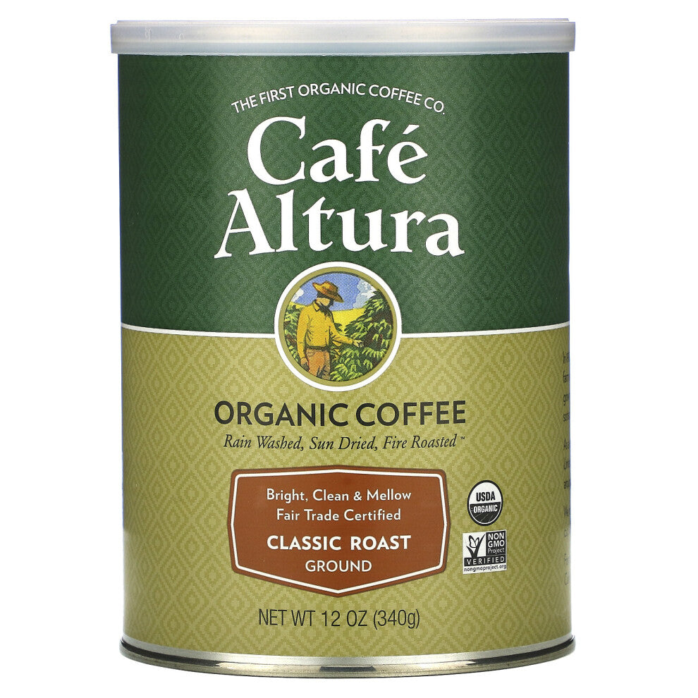 Cafe Altura, Organic Coffee, Classic Roast, Ground, 12 oz (340 g)