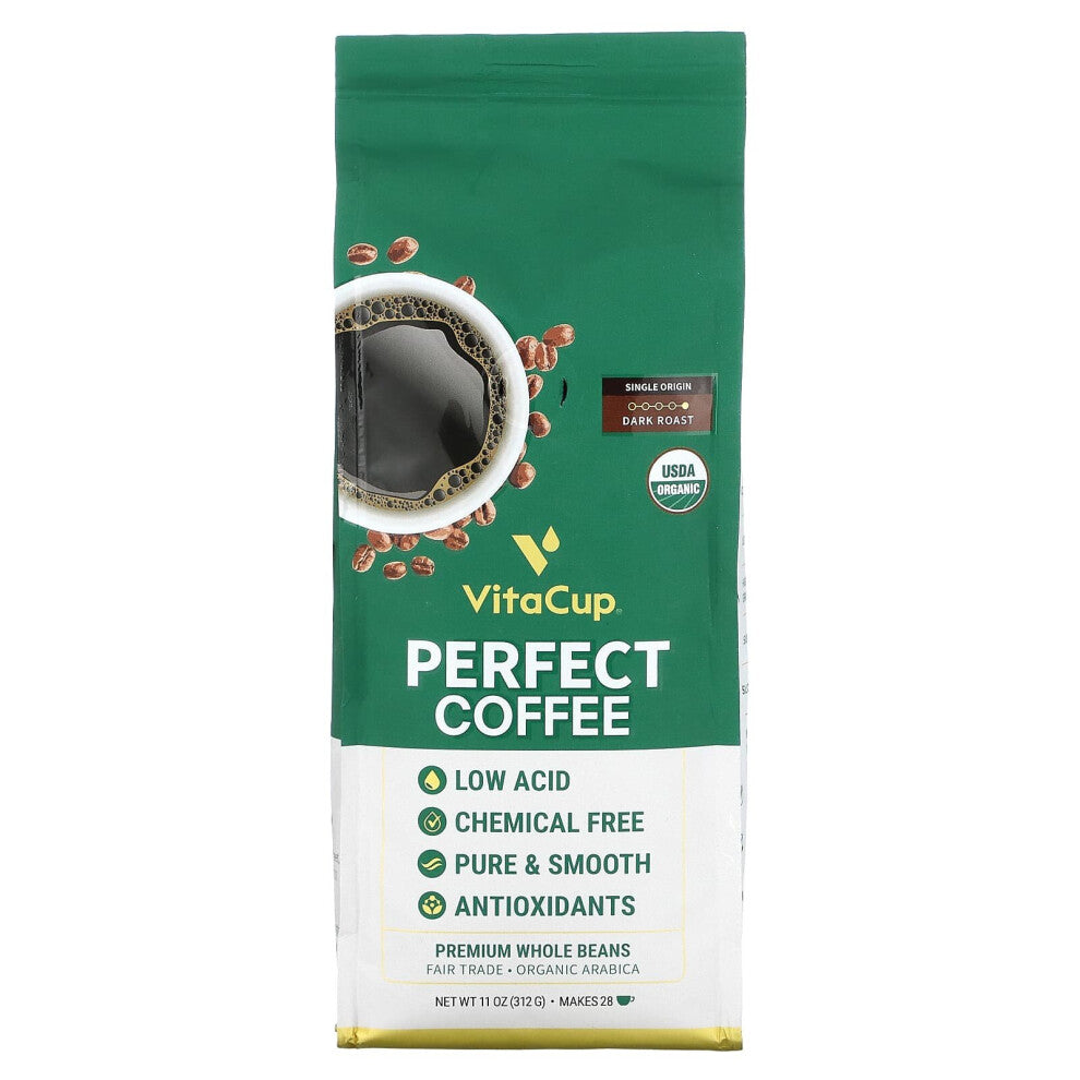 VitaCup, Perfect Coffee, Premium Whole Beans, Dark Roast, 11 oz (312 g)