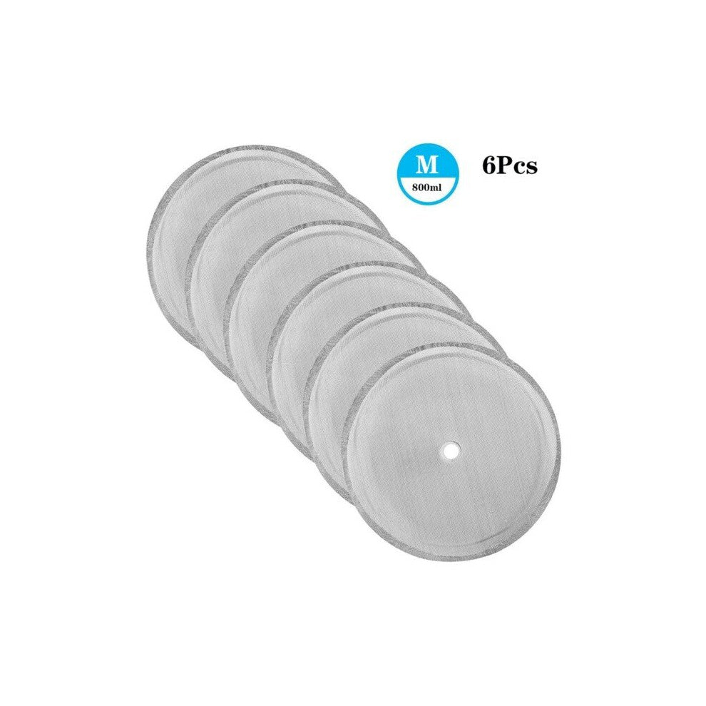 (800ML) 6PCS Reusable Coffee Filter Basket For French Press Coffee Maker