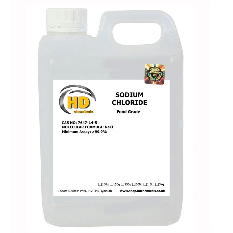 (3000g - 3kg) Sodium Chloride 99.9% Food Grade Salt