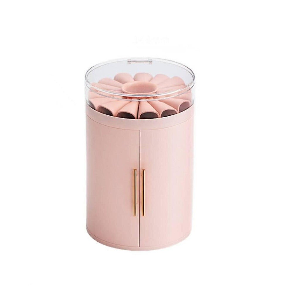 Multifunctional Cosmetic Storage Box, Large Capacity Jewelry Box With Lid, Desktop Transparent Flowe