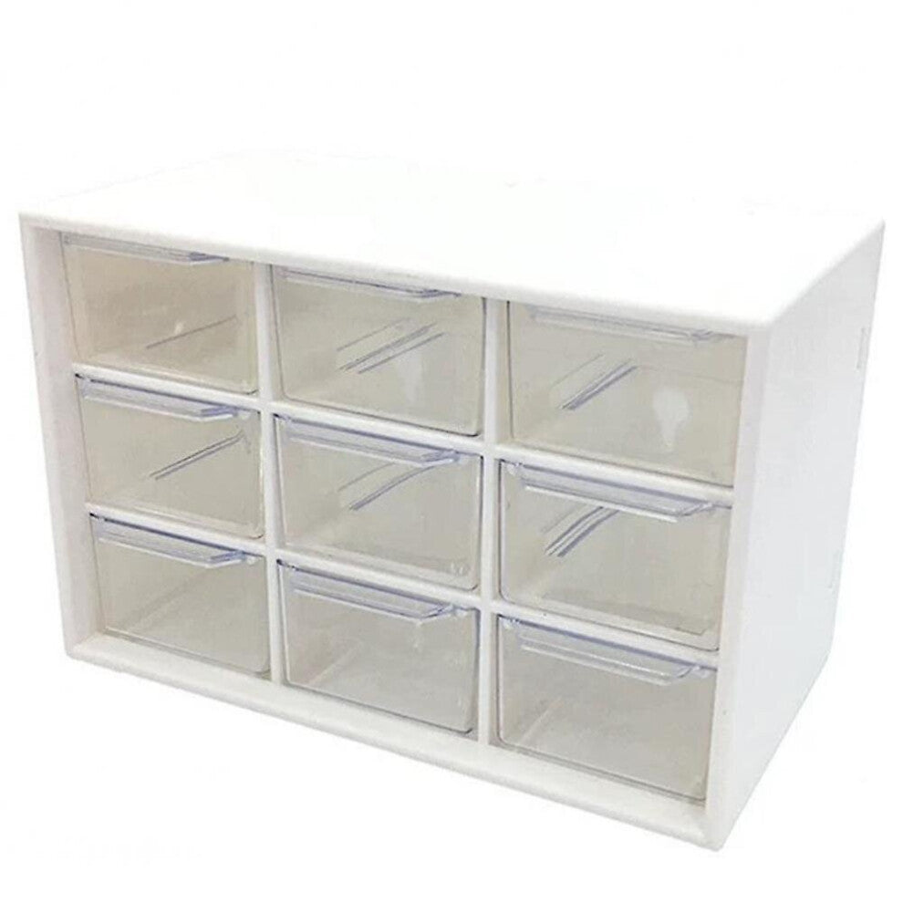 9 Grids Desktop Storage Box Plastic Storage Container Jewelry Drawerboxes Bins