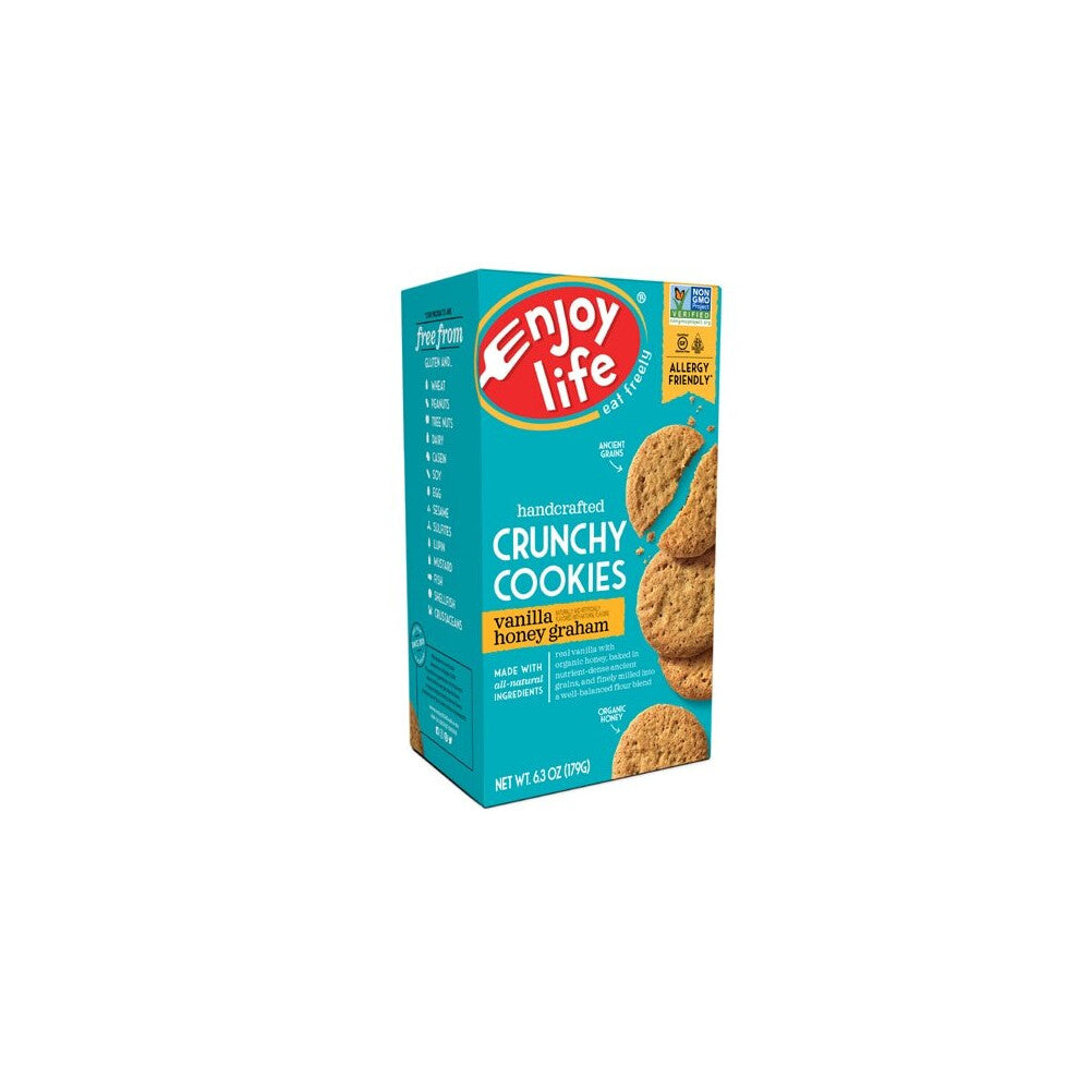 Enjoy Life Handcrafted Crunchy Cookies Gluten Free Vanilla Honey Graham -- 6.3 oz