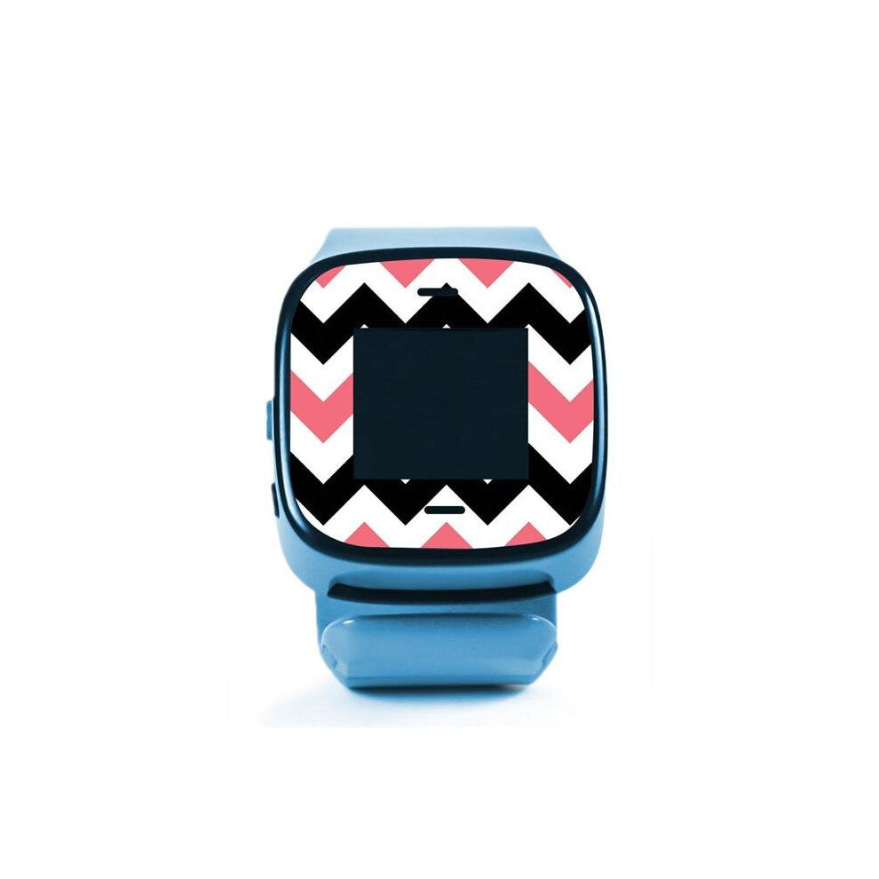 MightySkins FIL2-Black Pink Chevron Skin for Filip 2 Smartwatch - Black Pink Chevron