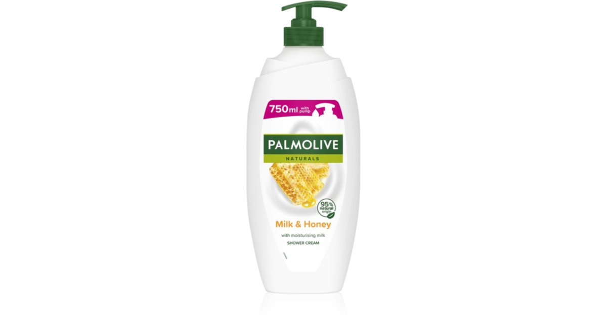 Palmolive Naturals krem-gelé for bad og dusj med melk og honning med dispenser 750 ml