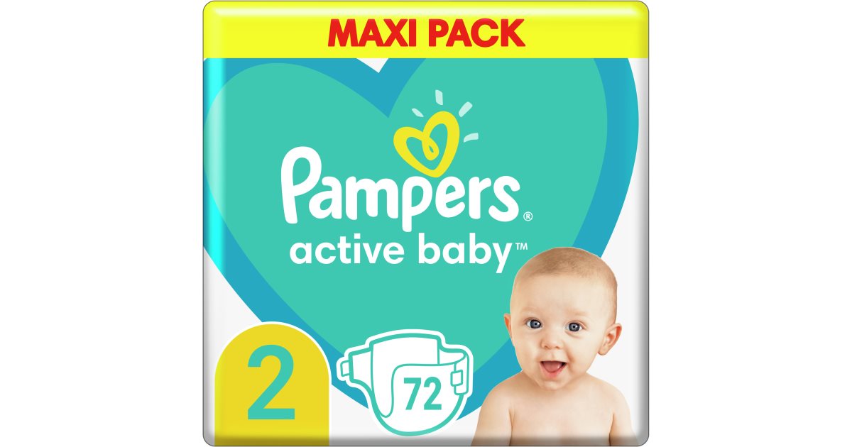Pampers Couches jetables Active Baby taille 2 4-8 kg 72 pièces
