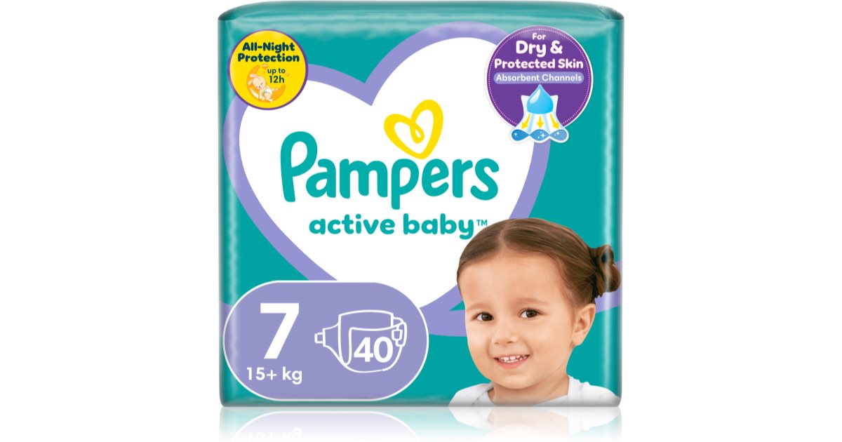 Pampers Couches jetables Active Baby taille 7 15+ kg 40 pièces
