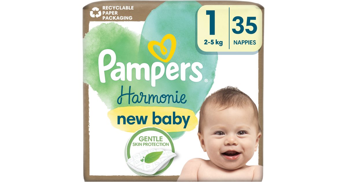 Pampers Couche jetable Harmonie taille 1 2-5 kg 35 pièces