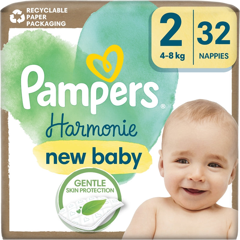 Pampers Couches jetables Harmonie taille 2 4-8 kg 32 pièces