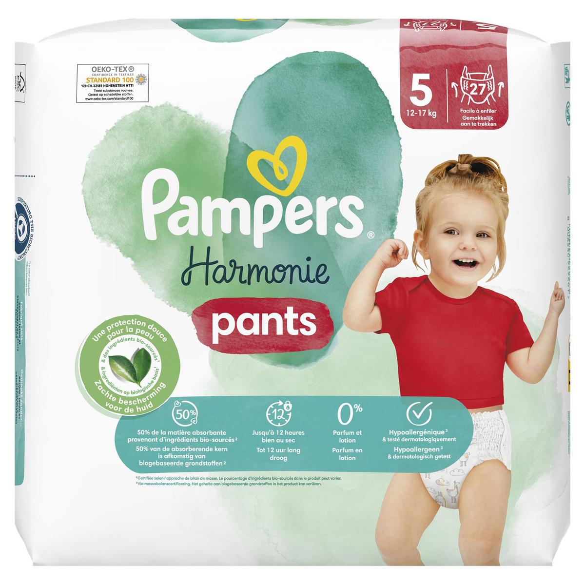 Pantalones Pampers Harmony talla 5 (12-17kg) 27 capas