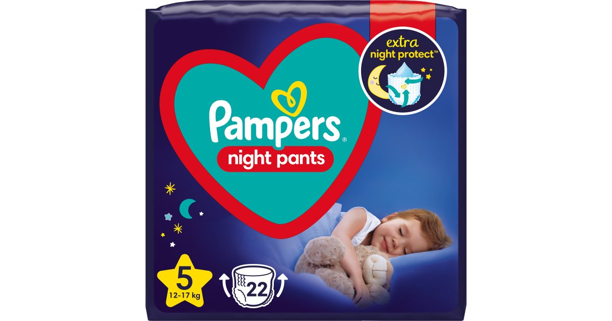 Pampers Night Pants Größe 5 Einweg-Nachthosen Windeln 12-17 kg 22 Stück