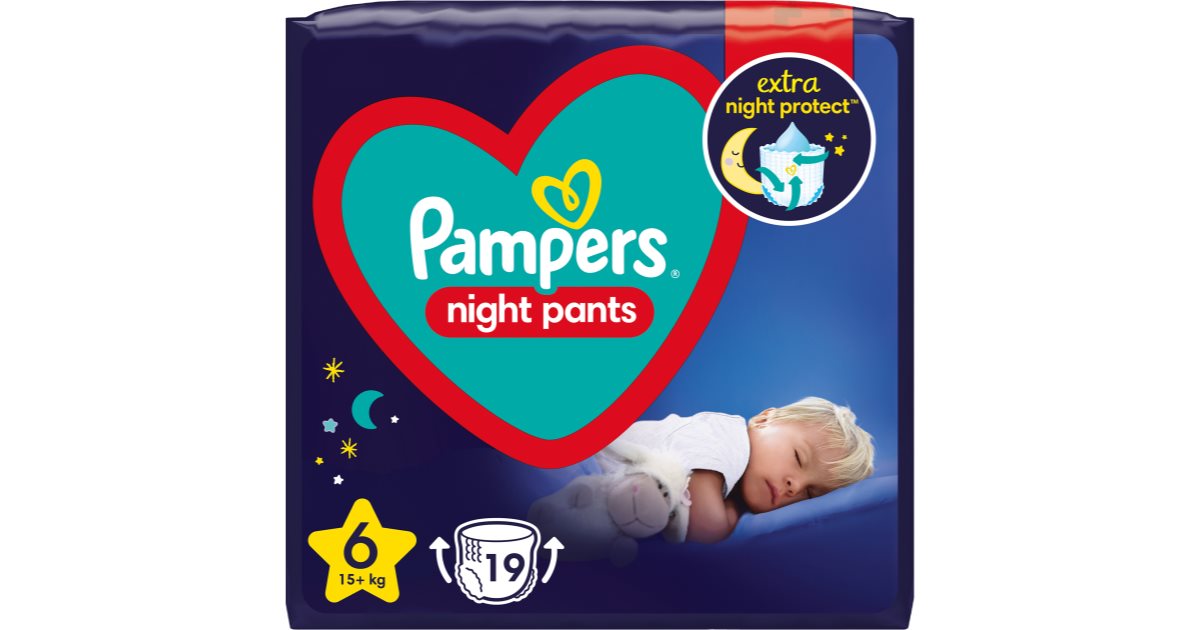 Pampers Culottes de nuit jetables taille 6 15+ kg 19 pièces