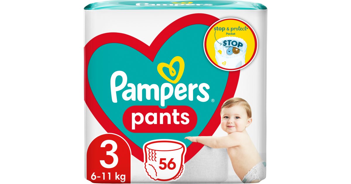 Pampers Couches jetables taille 3 6-11 kg 56 pièces
