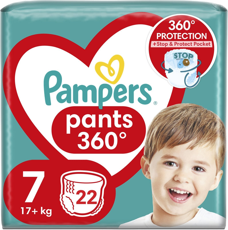 Pampers Couches jetables taille 7 pour 17 kg et plus, 22 pièces